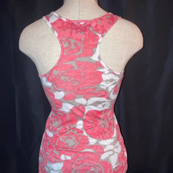 INC International Concepts Coral Racerback Tank Top Abstract Flowered Jeweled - Picture 7 of 9